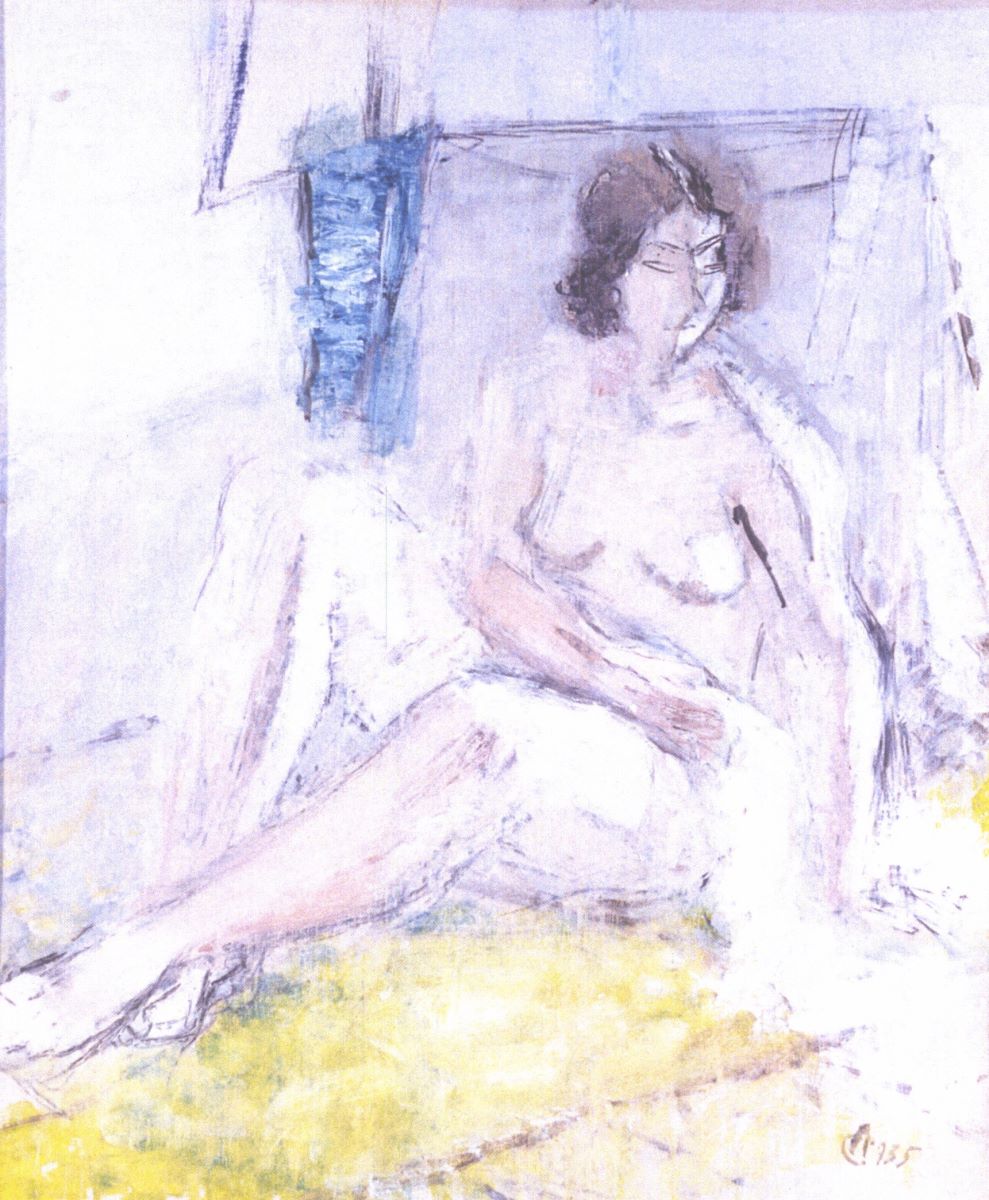 Nud de femeie șezând