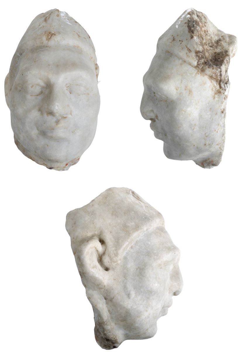 Cap de statuetă antropomorfă masculină