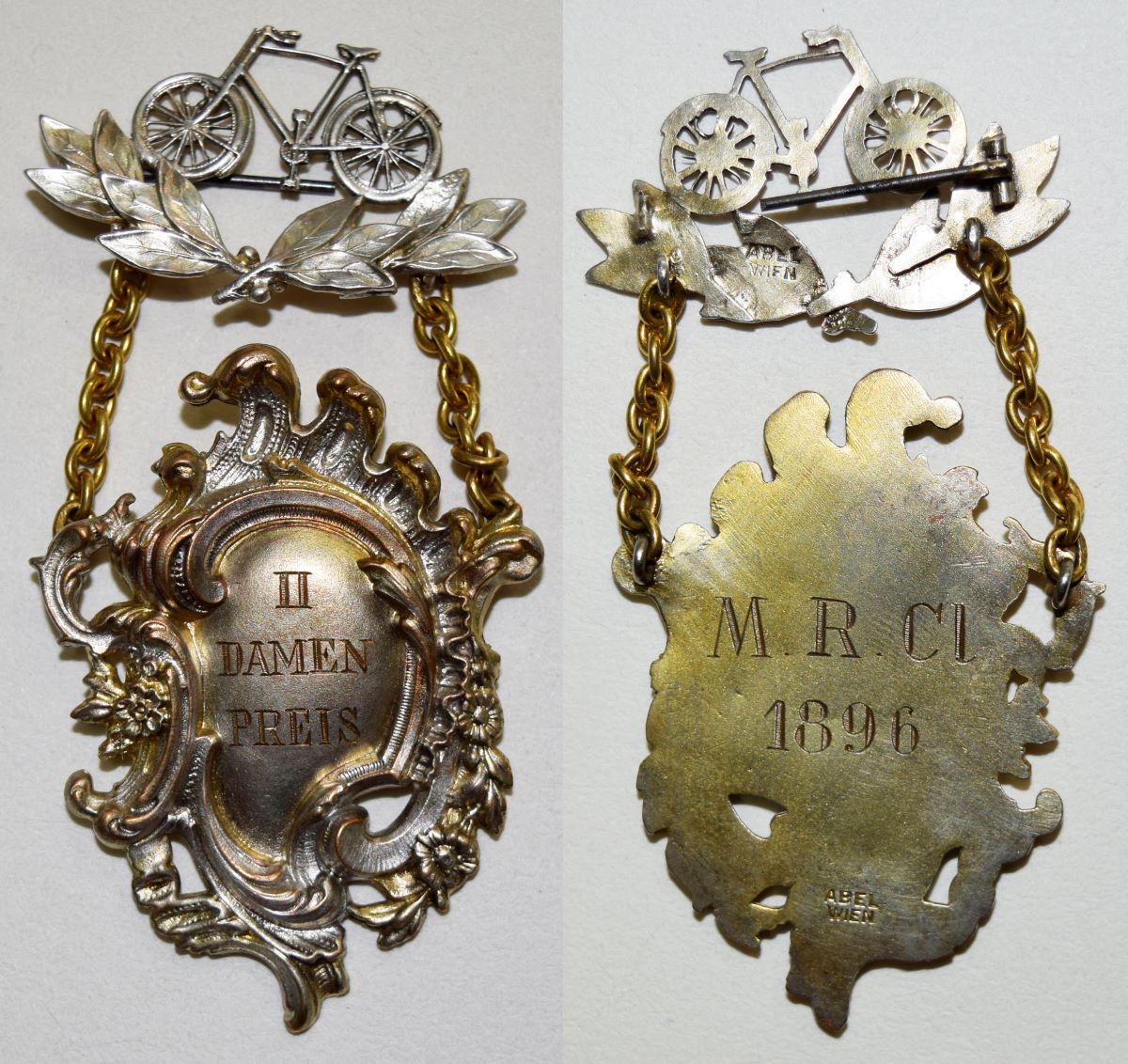 Medalie pentru concurs de ciclism, 1896