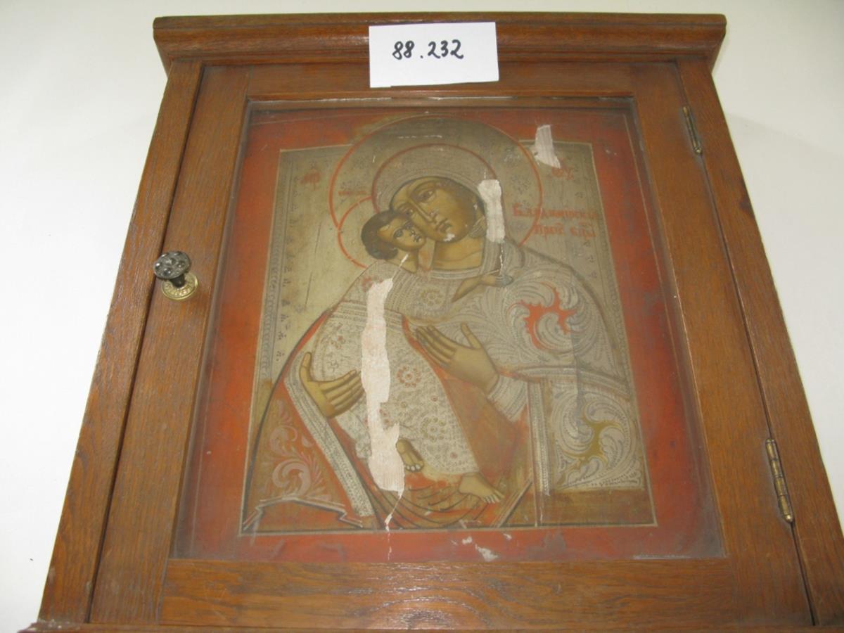 Icoană pe lemn "Maica Domnului cu Pruncul Iisus"