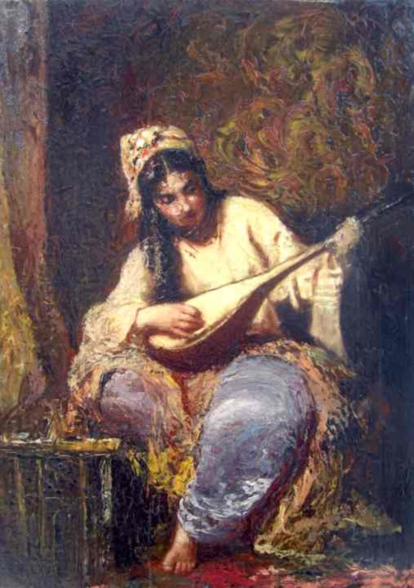 Odaliscă cu mandolină