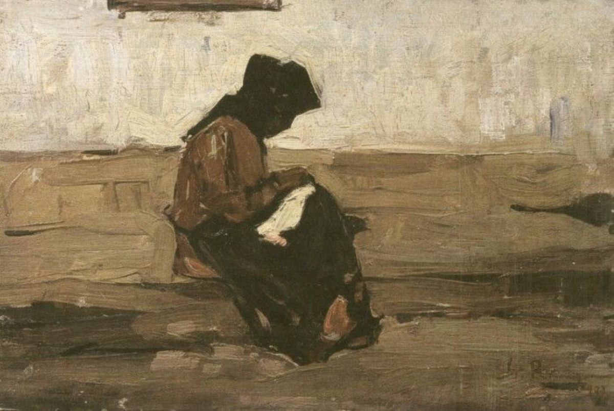 Femeie cosând