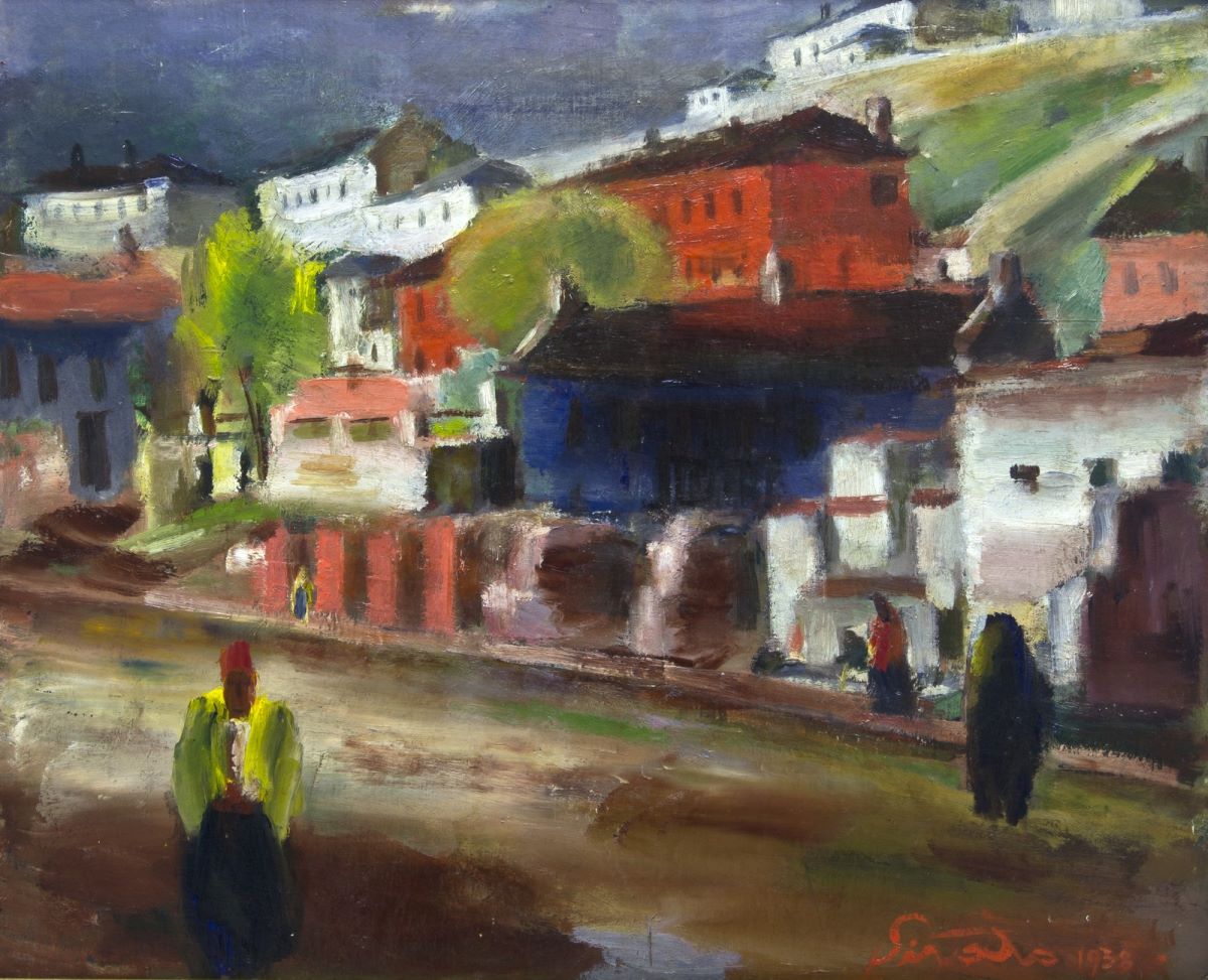 Stradă din Balcic după ploaie