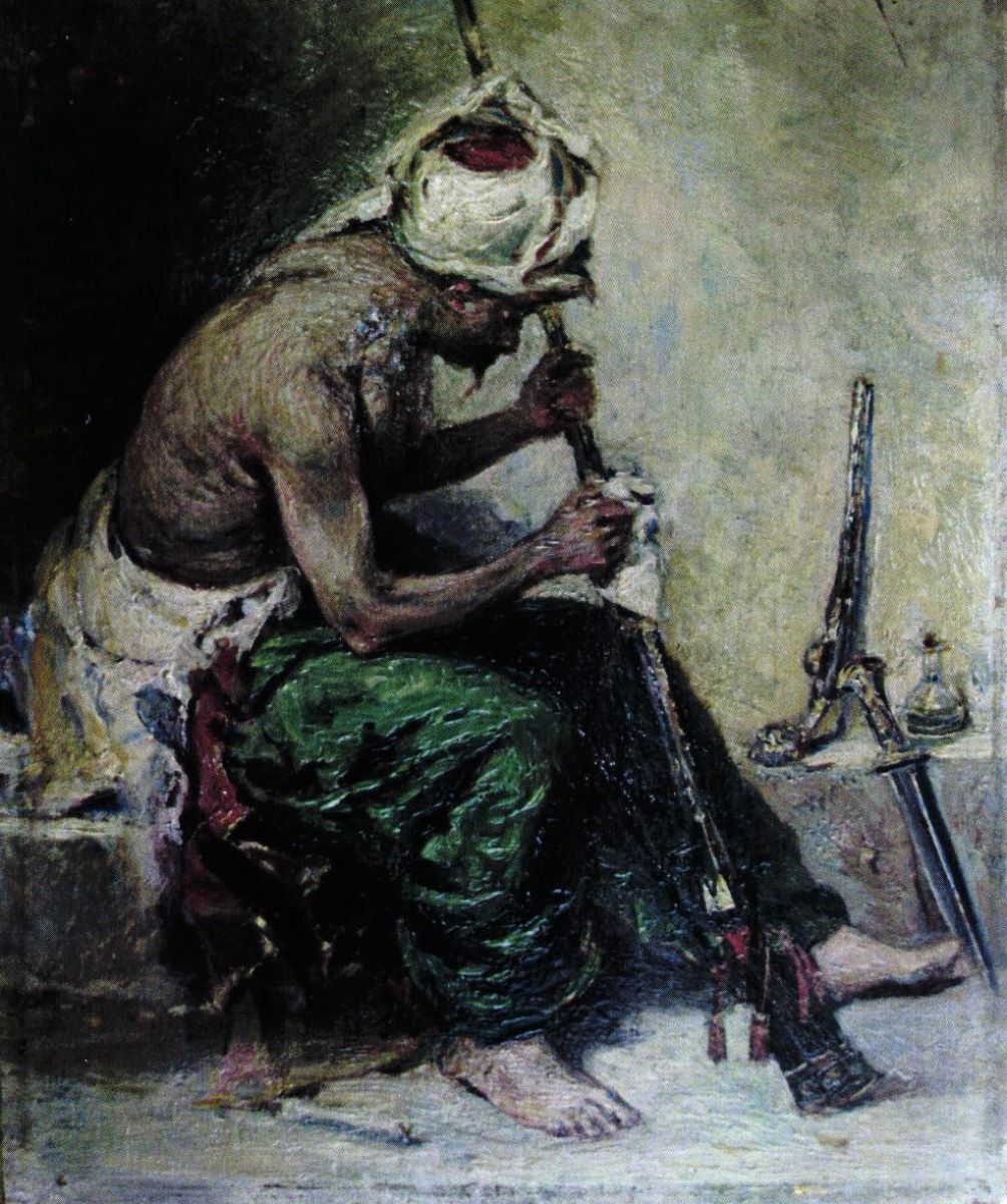 Arab curățindu-și arma