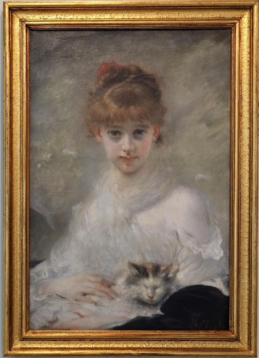 Portret de femeie cu pisică