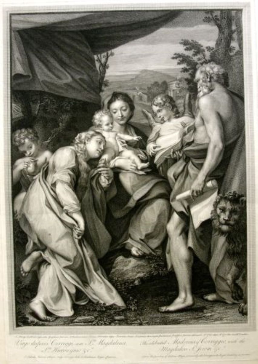 Virgo Deipara Correggi/The Celebrated Madonna of Correggio with the Magdalen, St. Jerom & Ca/Celebra Madonă a lui Correggio, cu Magdalena, Sfântul Ieronim și ceilalți sfinți (în registrul inventar: „Madona”)