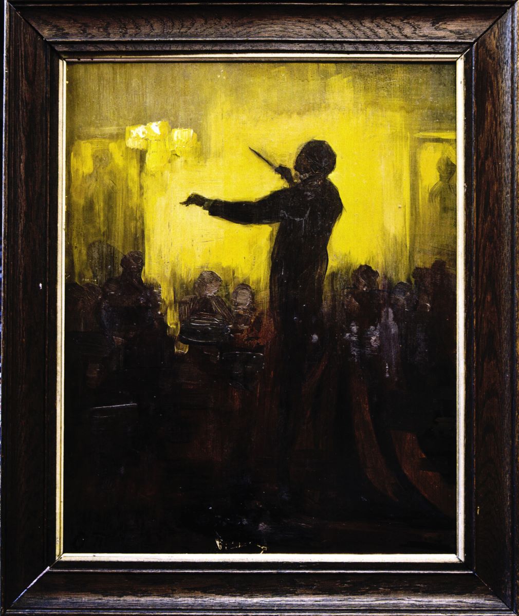 George Enescu dirijând