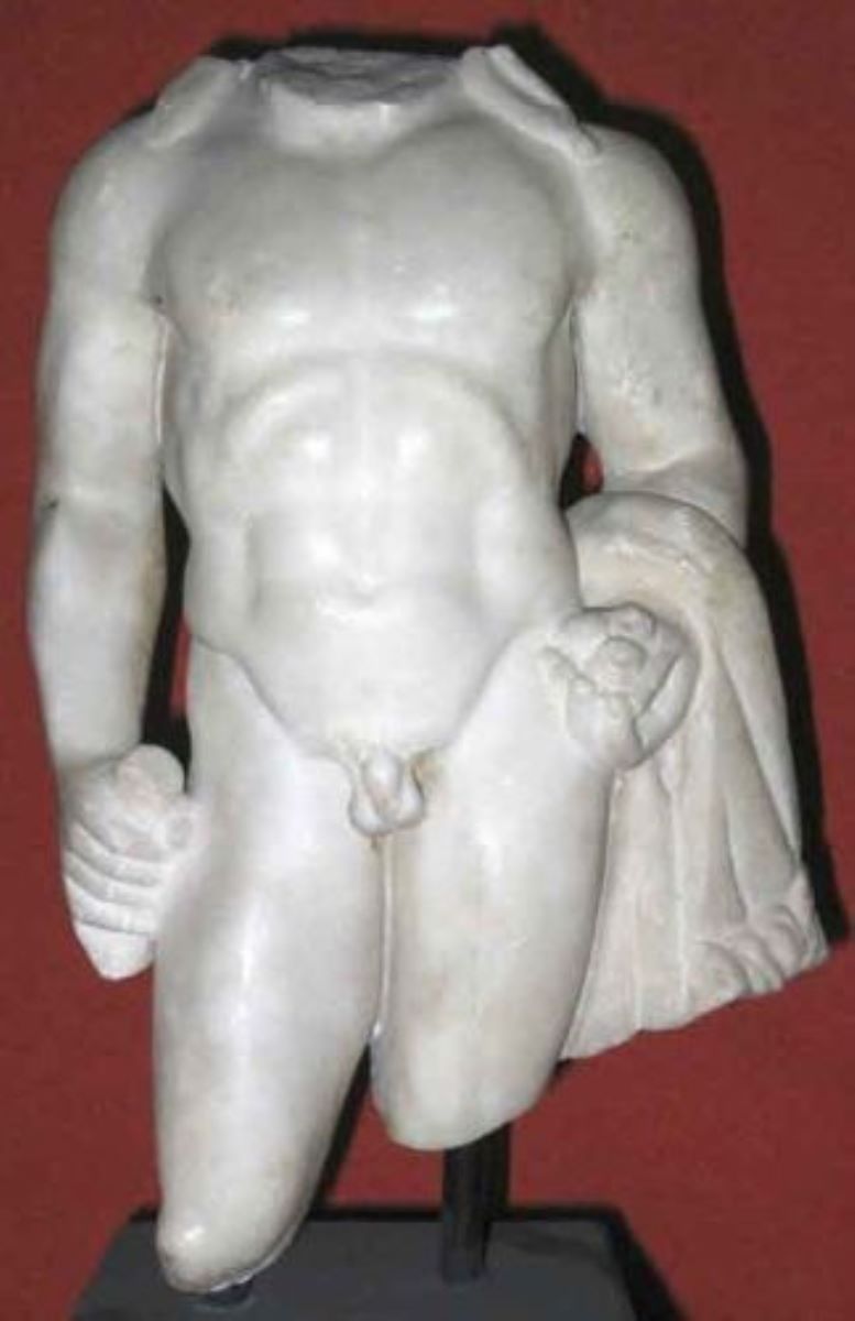 Statuetă fragmentară cu reprezentarea eroului Hercules