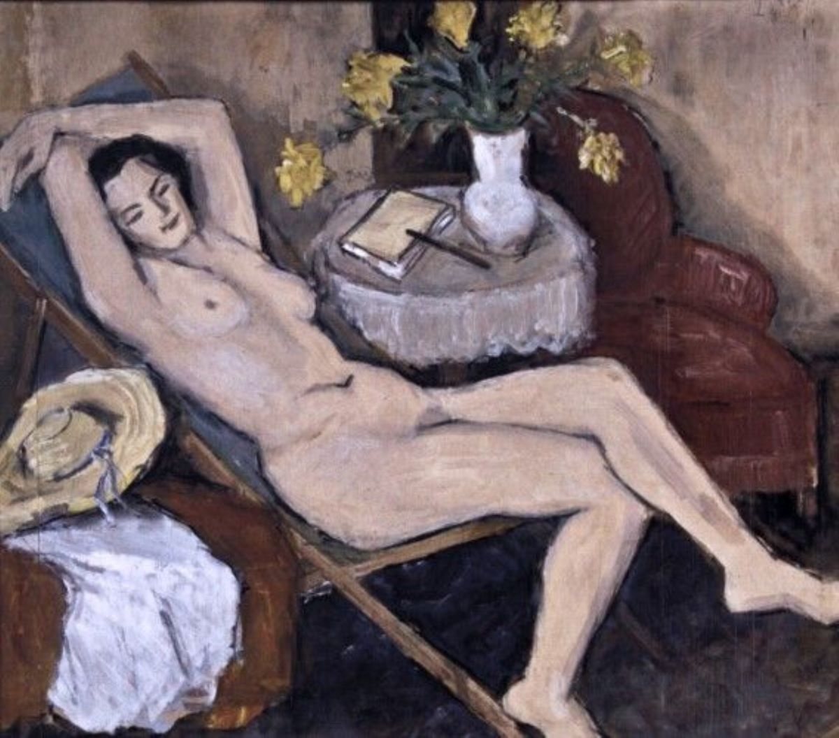 Nud pe chaise-longue