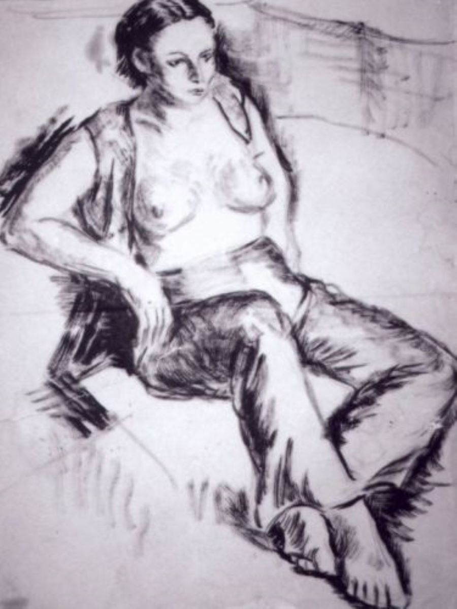 Tătăroaică (model așezat, cu șalvari)