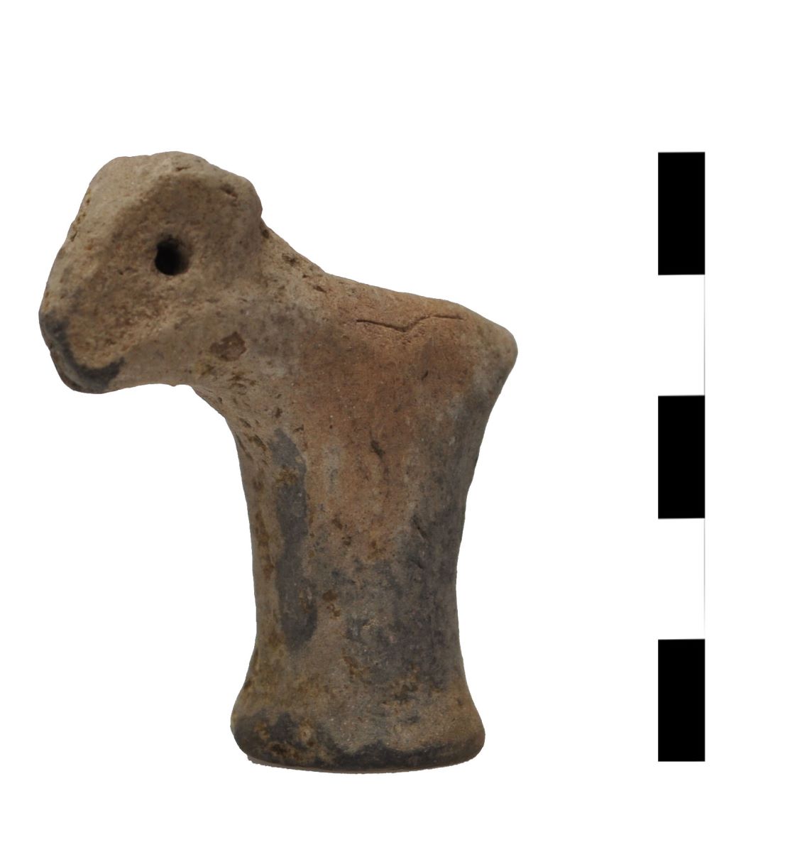 Statuetă zoomorfă cu picior masiv de sprijin (piedestal)