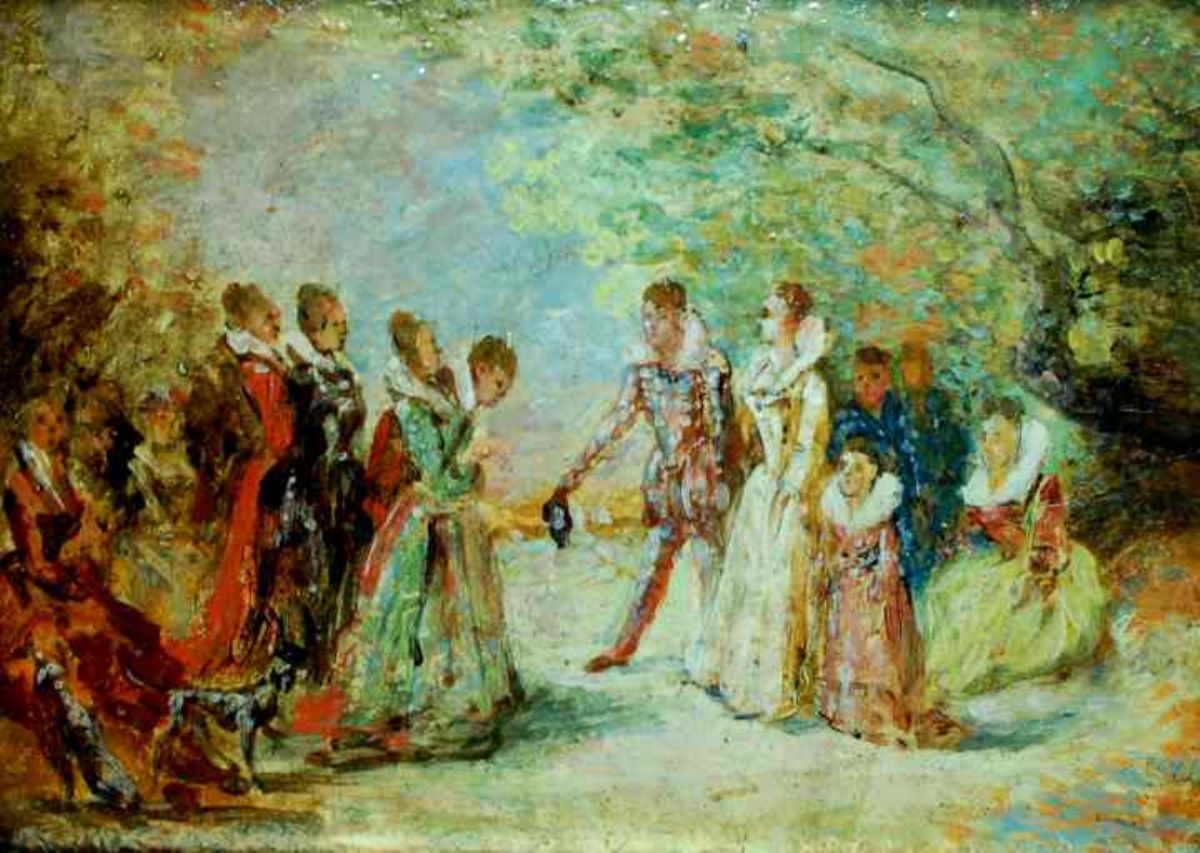 Personaje într-un parc