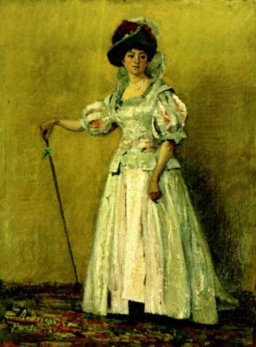 Portret de femeie în costum de epocă