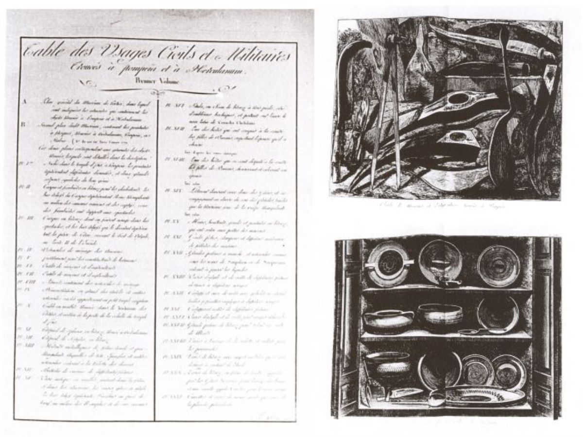 Usages civilis et militaires trouves a Pompeia et a Herculanum