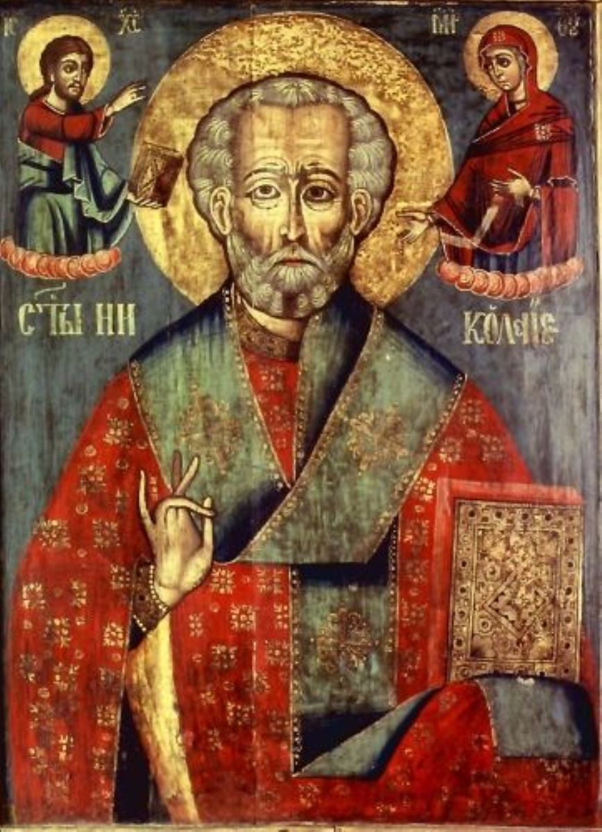 Sfântul Nicolae primind însemnele episcopale