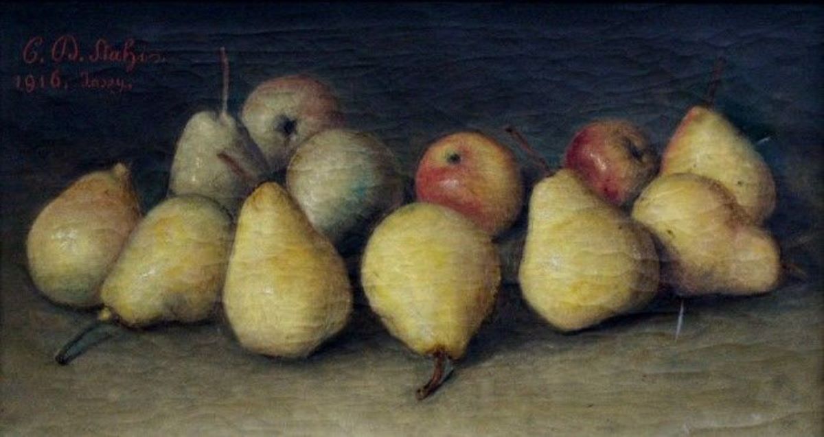 Natură statică - pere galbene