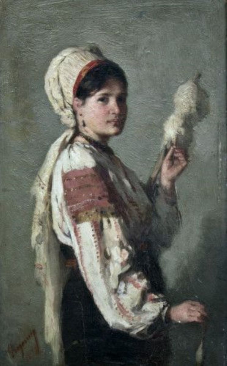 Țărancă torcând