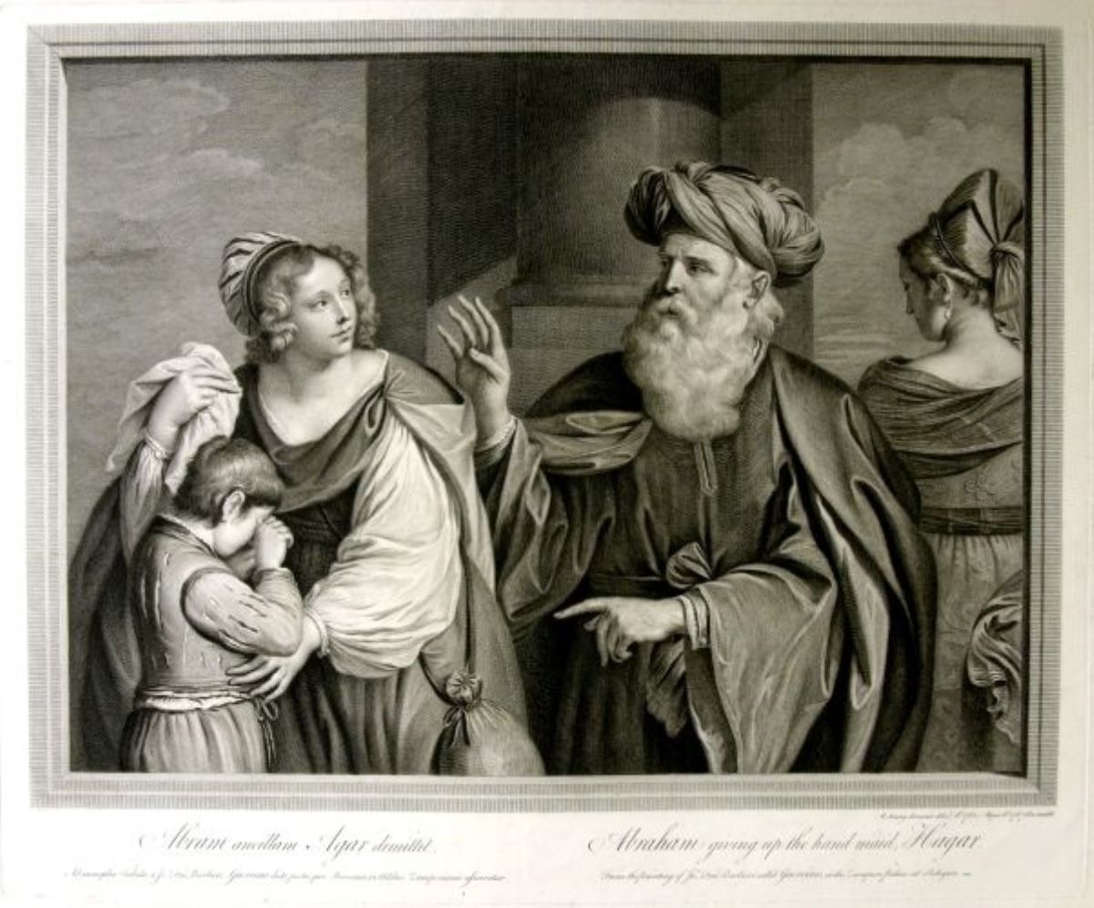 Abraham ancillam Agar dimittit/Abraham giving up the hand maid Hagar/Abraham izgonind-o pe Hagar (în registrul inventar: „Abraham și Agar”)