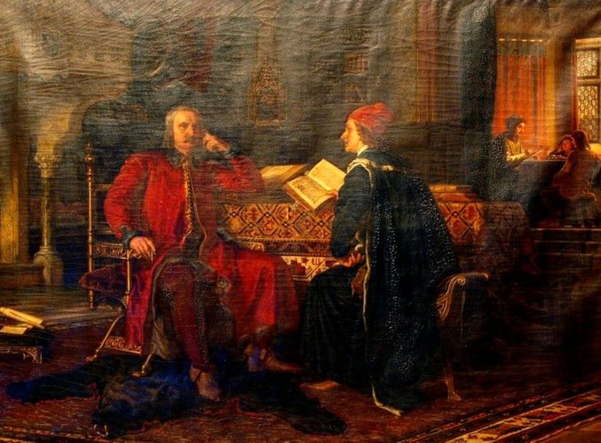 Iancu de Hunedoara discutând cu Ioan Vitesz