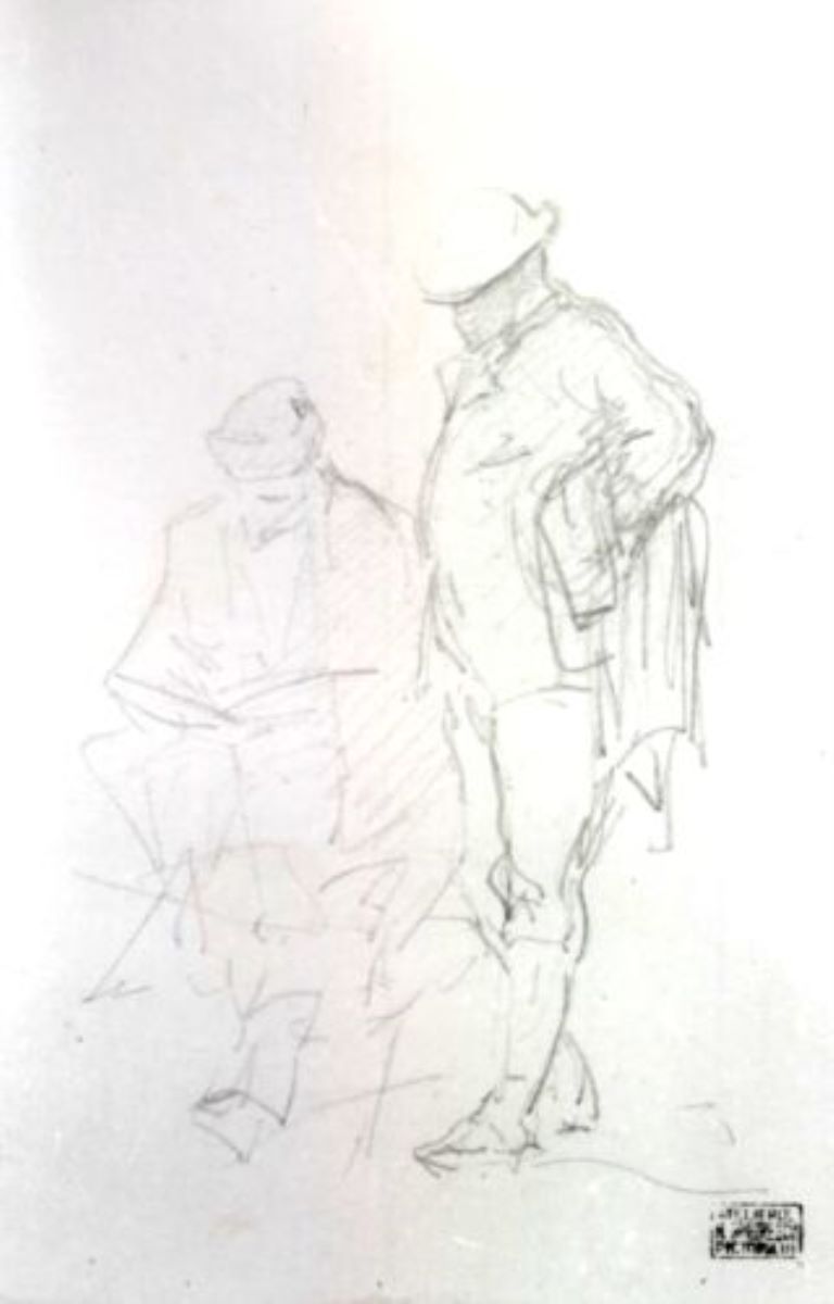 Pictor lucrând