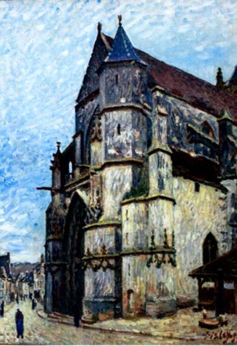 Biserica din Moret, iarna