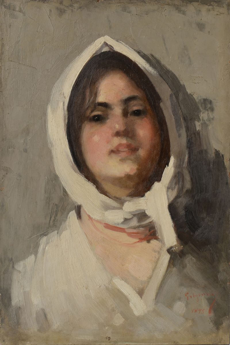 Portret de tânără cu basma