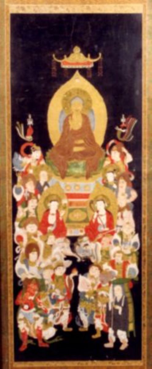 Triada buddhistă și cele 16 divinități