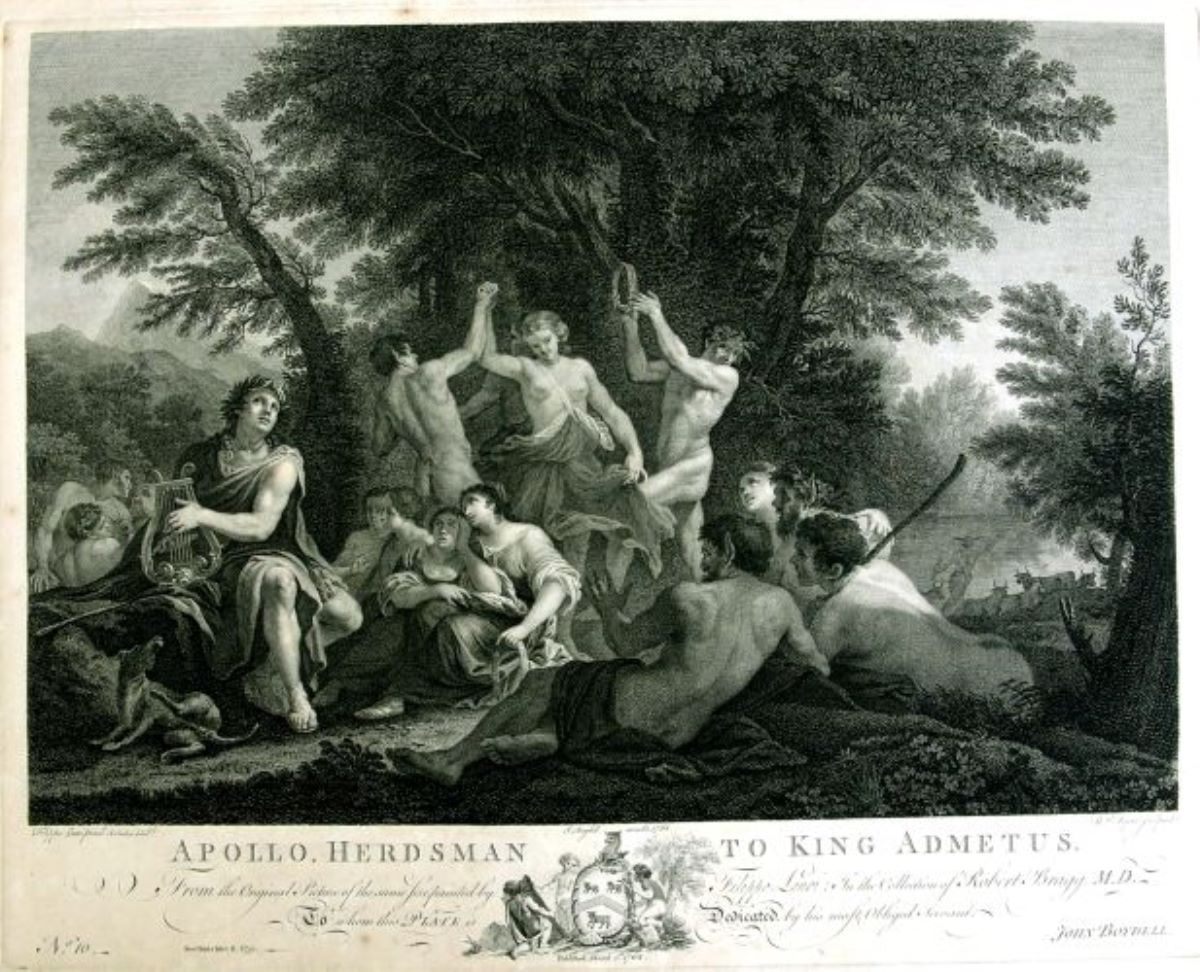 Apollo herdsman to King Admetus/Apollo, păstor la regele Admetus (în registrul inventar: „Apolo ca cioban la Admetus”)