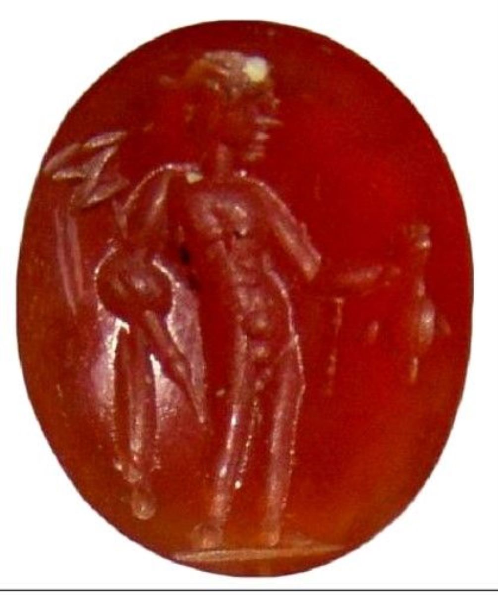 Gemă cu reprezentarea zeului Mercurius
