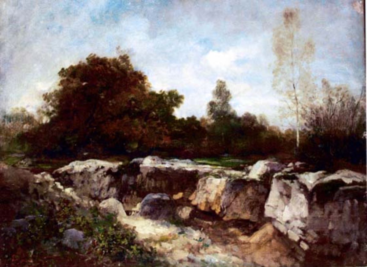 Peisaj cu stânci la Fontainebleau