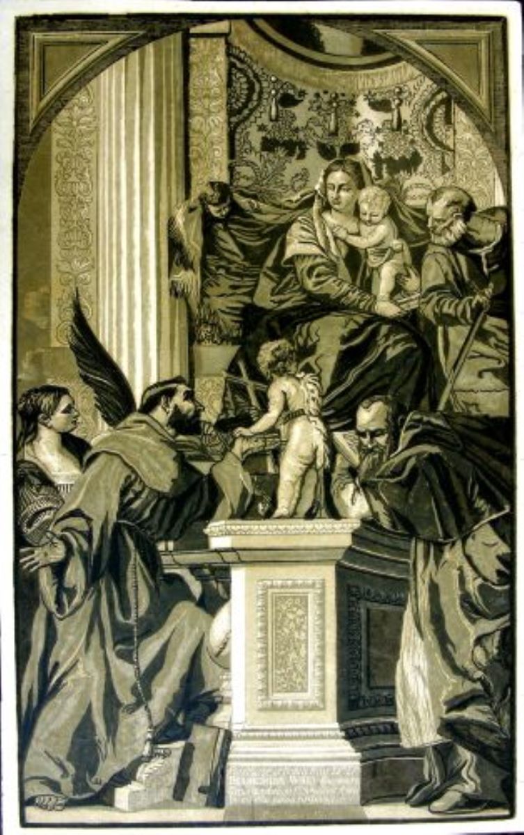 Madona cu Sfântul Francisc, Sfântul Ieronim, Sfântul Ioan și Sfânta Cecilia (în registrul inventar: „Găsirea lui Moise”)