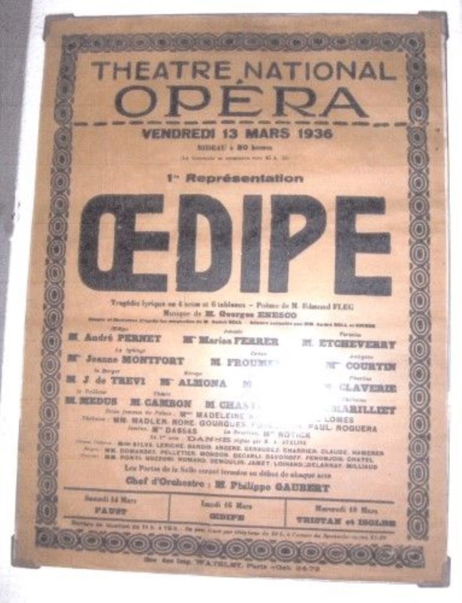 Afișul operei Oedip