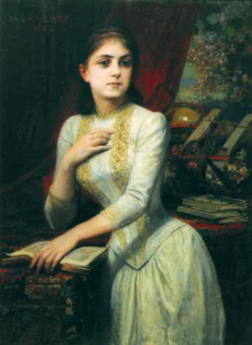 Julia Hasdeu în bibliotecă
