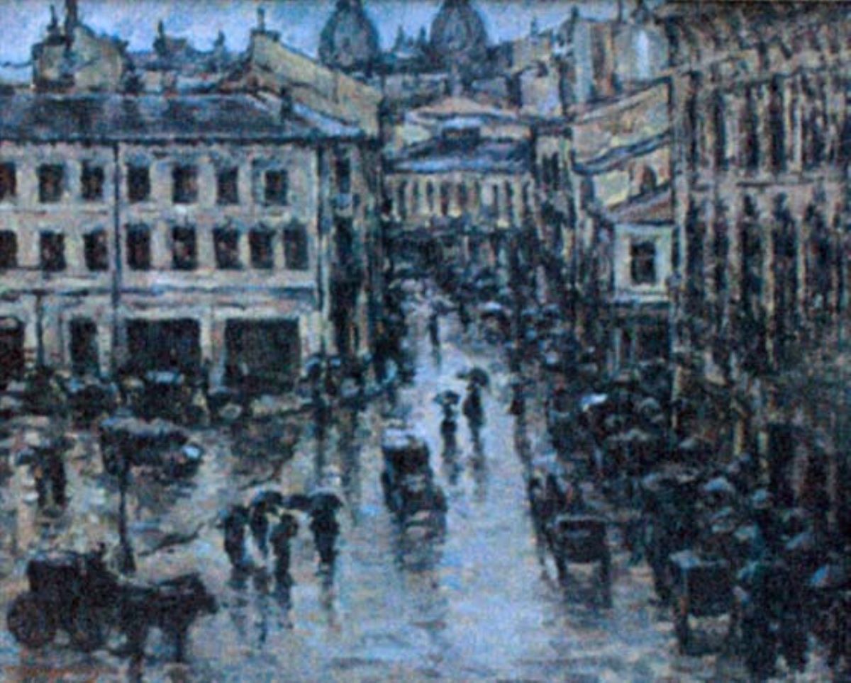 Calea Victoriei pe ploaie