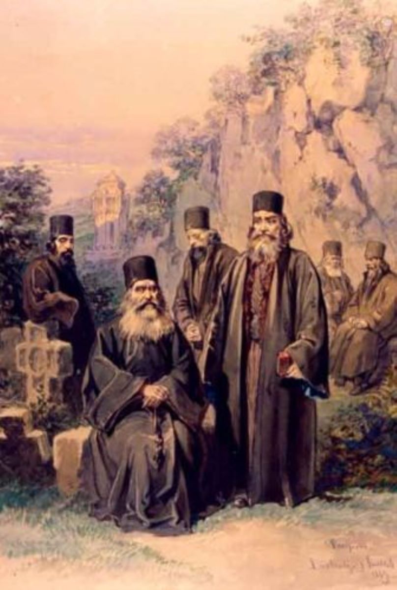 Călugări de la Mănăstirea Bistrița