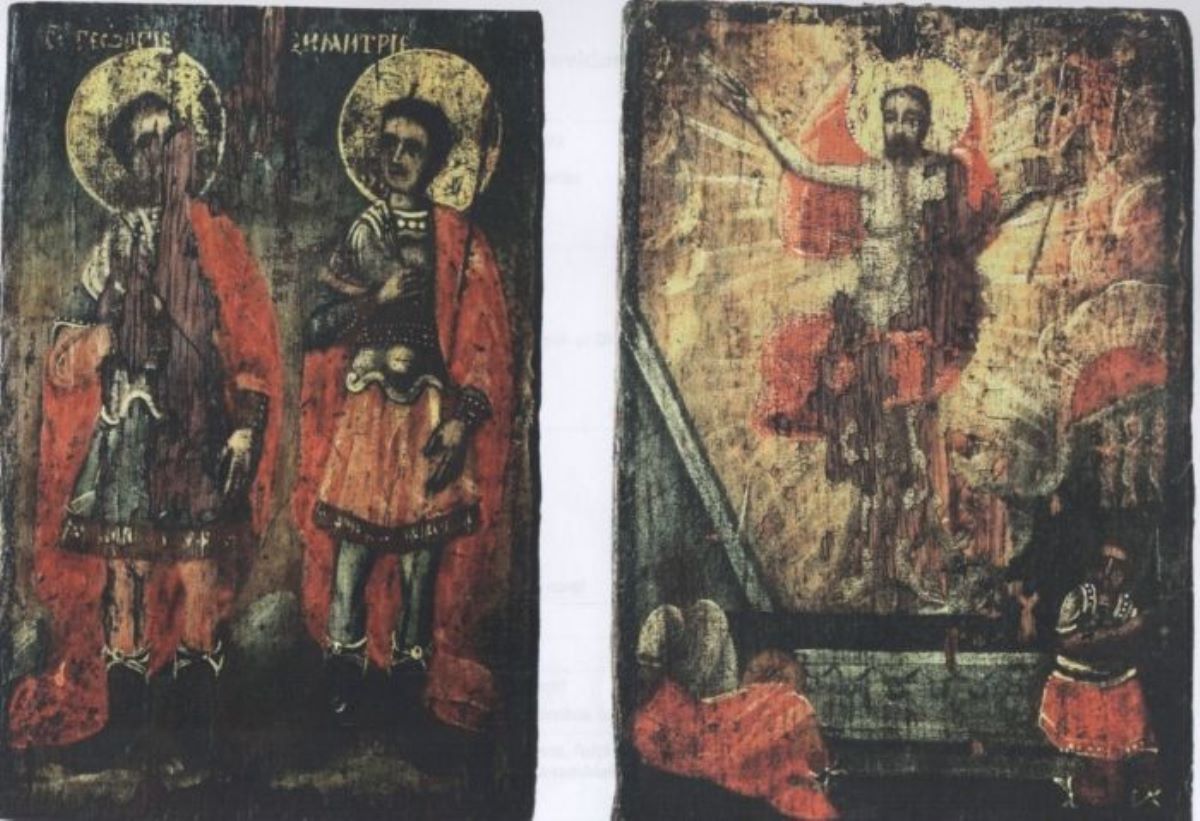 Invierea lui Iisus Hristos; Sfânții Gheorghe și Dimitrie Sfânții Gheorghe și Dimitrie