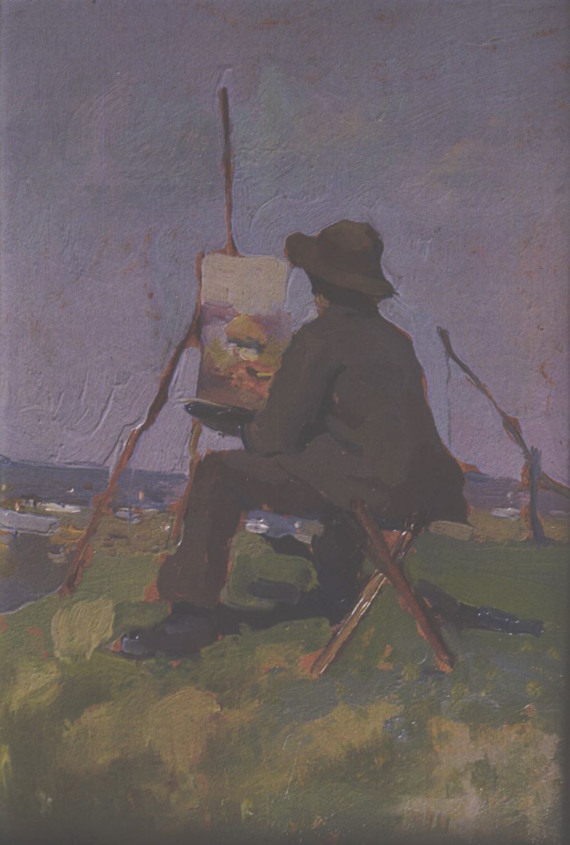 Pictor lucrând