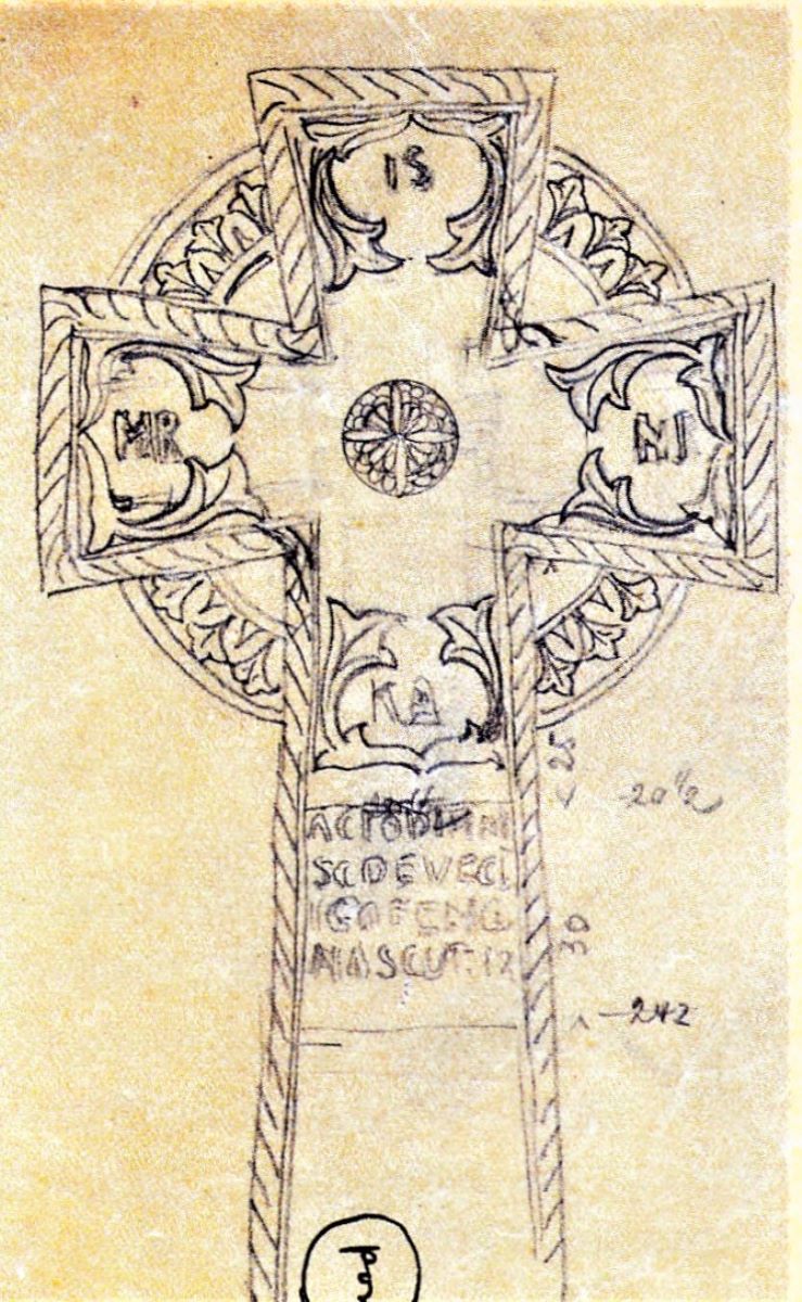 Schiță monument funerar-cruce