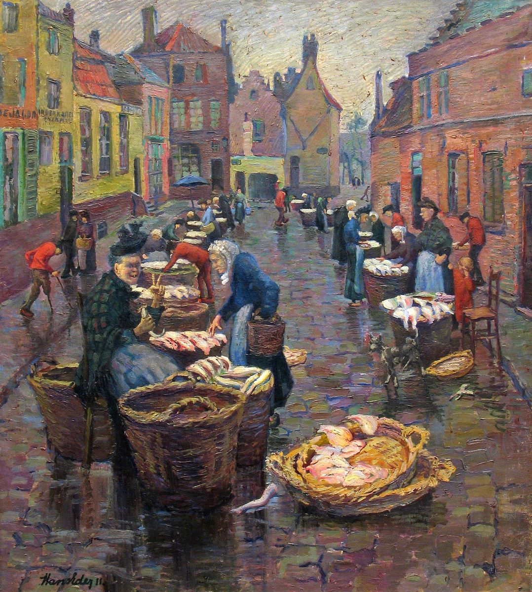 Piața de pește din Bruges