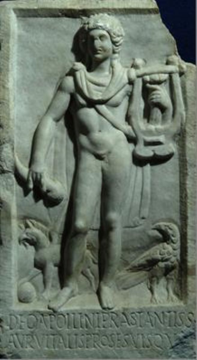 Relief votiv Apollo Cytharaedus