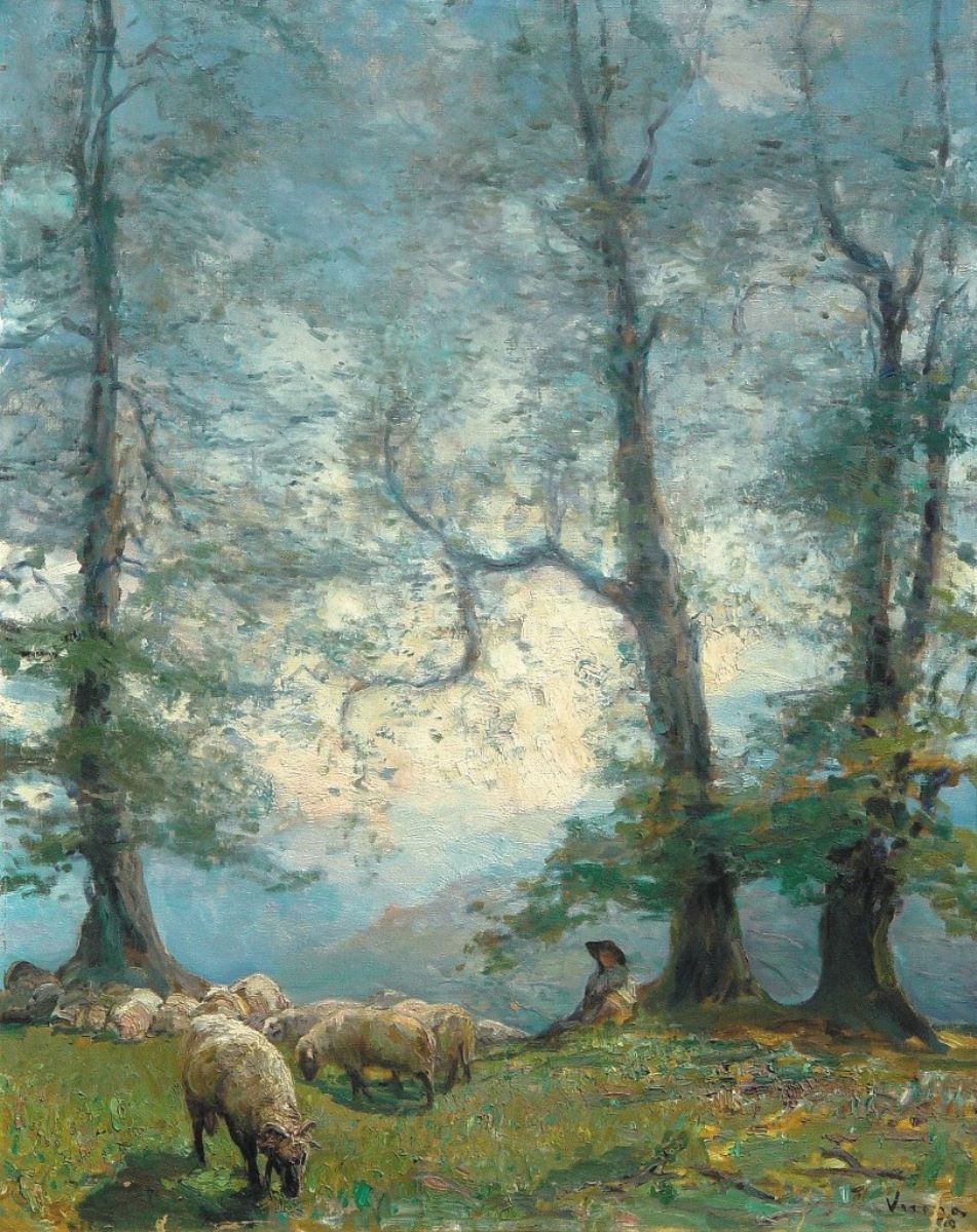 Ciobani în pădure
