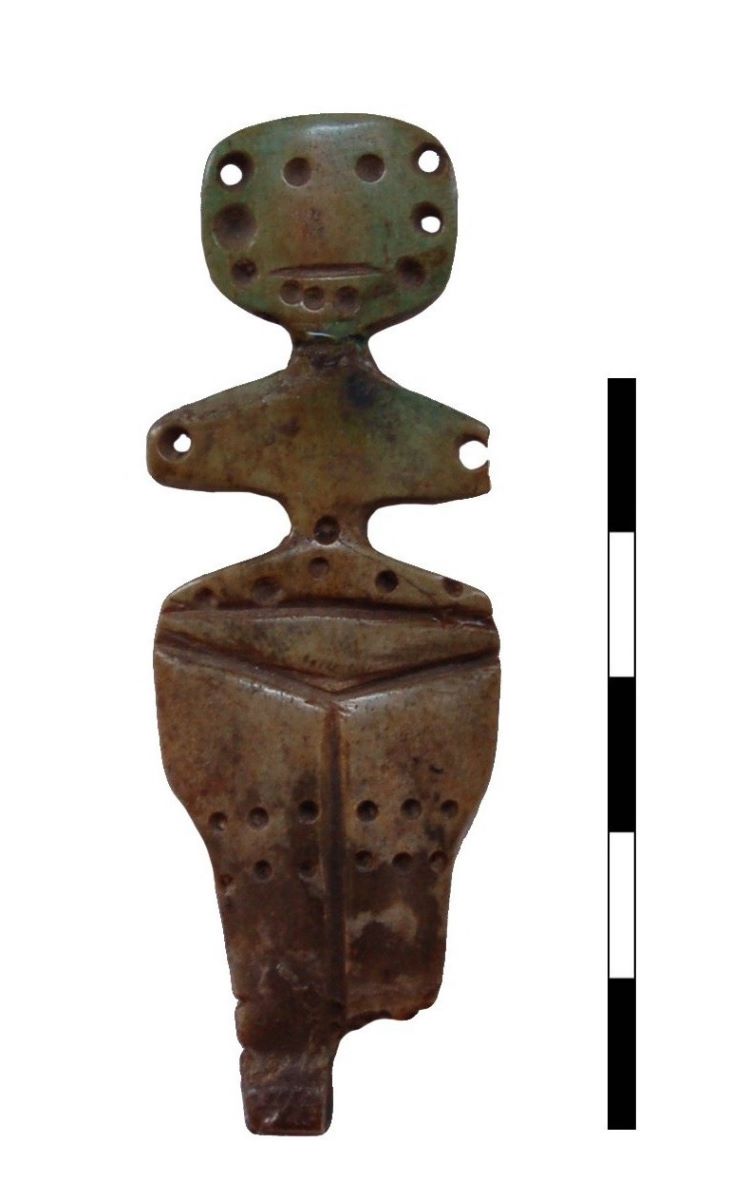 Statuetă antropomorfă plată de os
