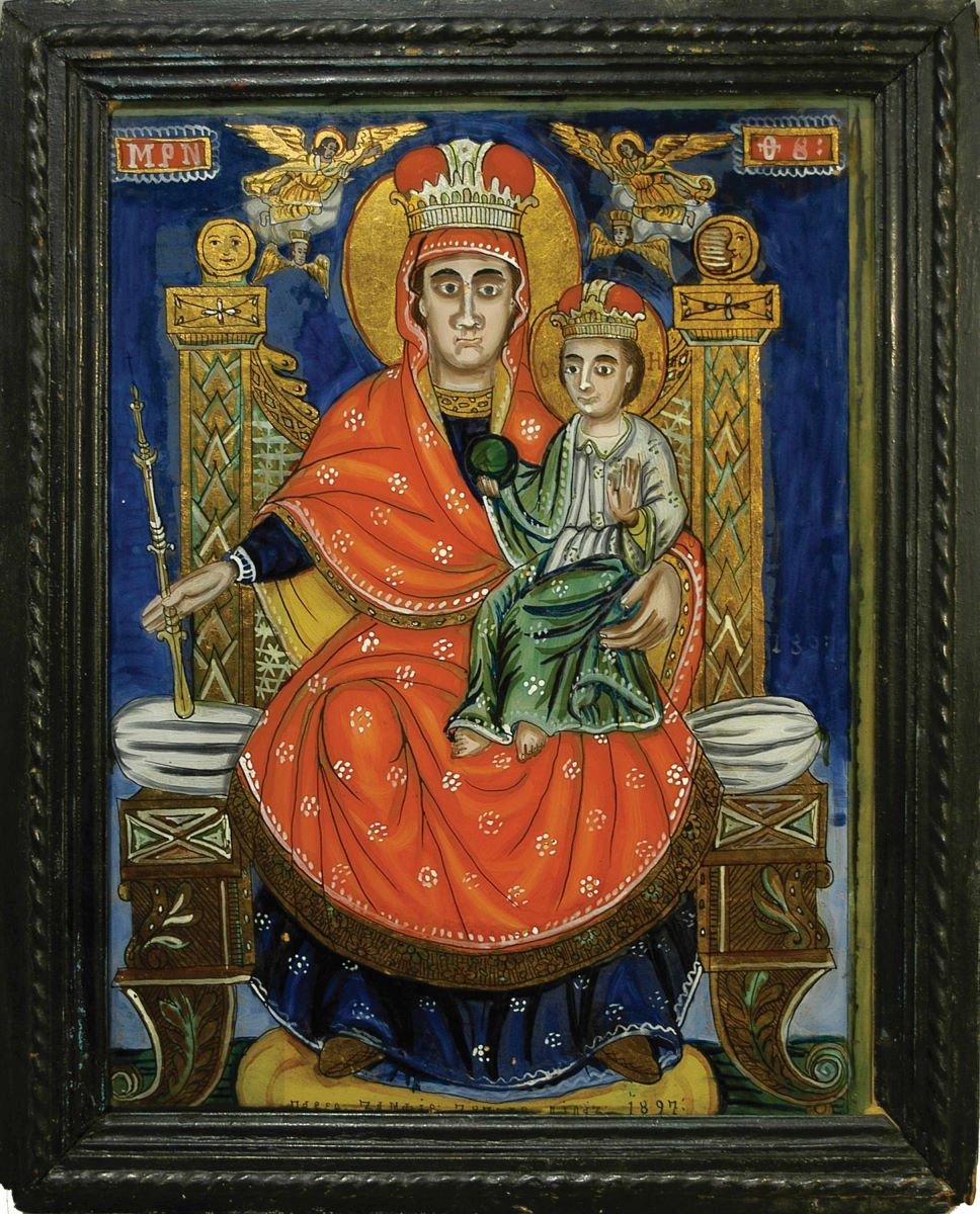Maica Domnului cu Pruncul, împărăteasă tronând