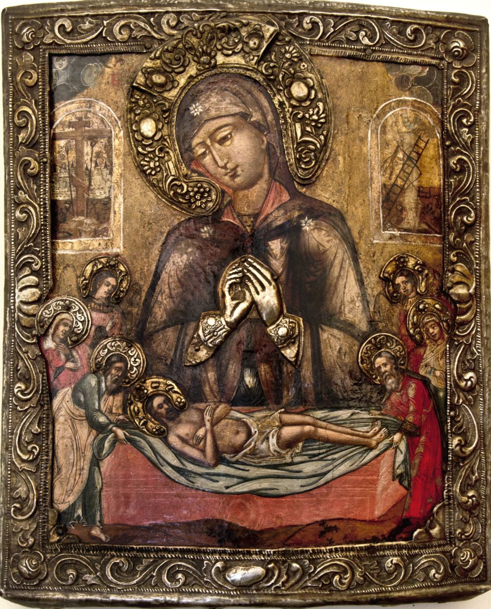 Plângerea lui Iisus Hristos; Icoană ferecată
