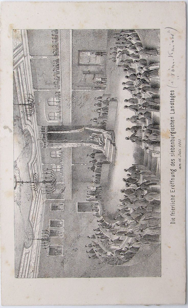 Deschiderea festivă a Dietei Transilvaniei la 16 iulie 1863