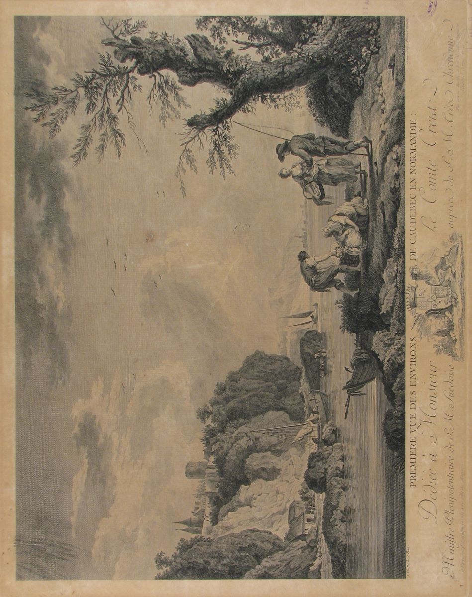 Première Vue des Environs de Caudebec en Normandie; în registrul inventar: „Vues de Normandie”